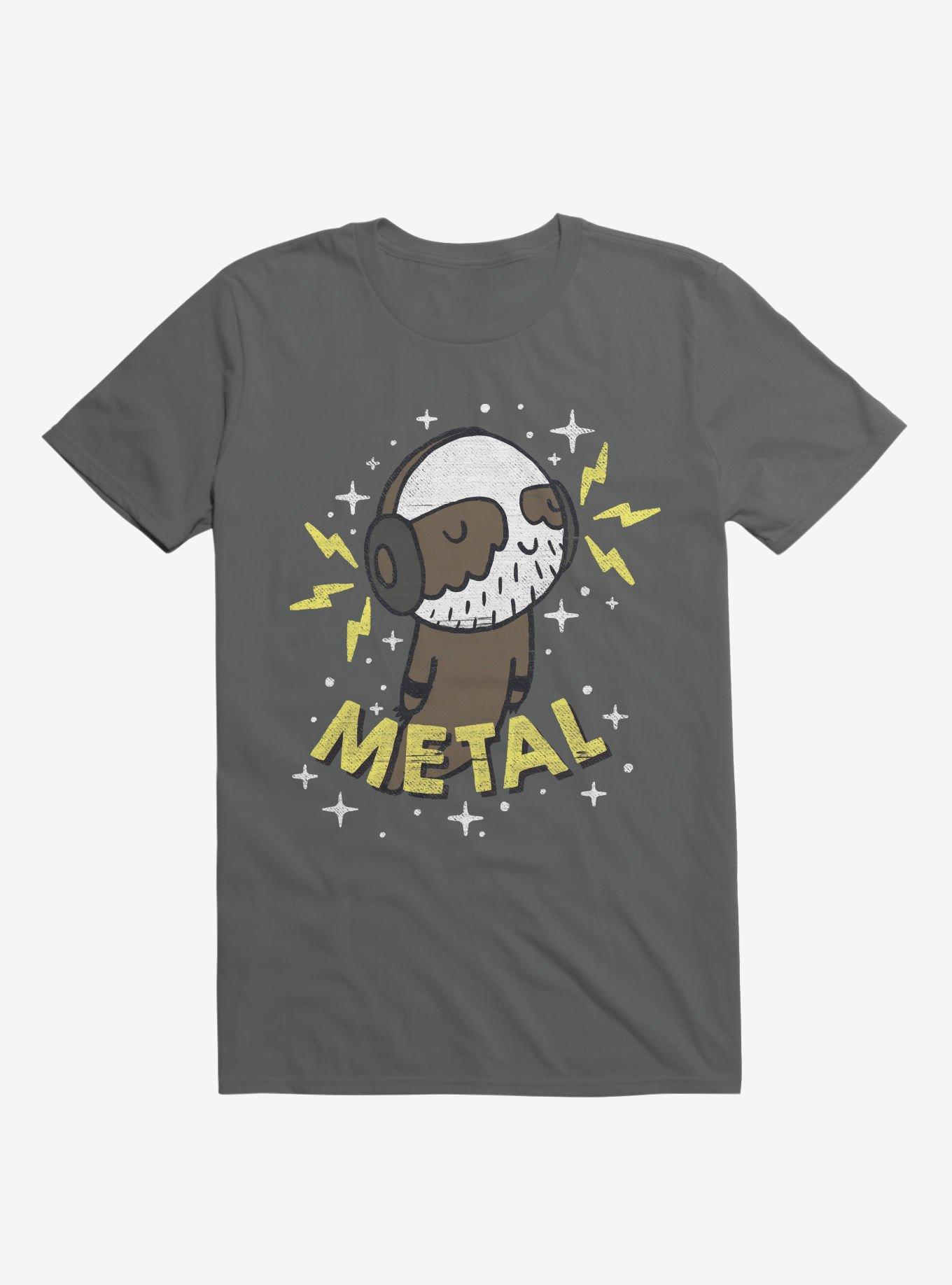 Metal Is My Co-Pilot Asphalt Grey T-Shirt, ASPHALT, hi-res
