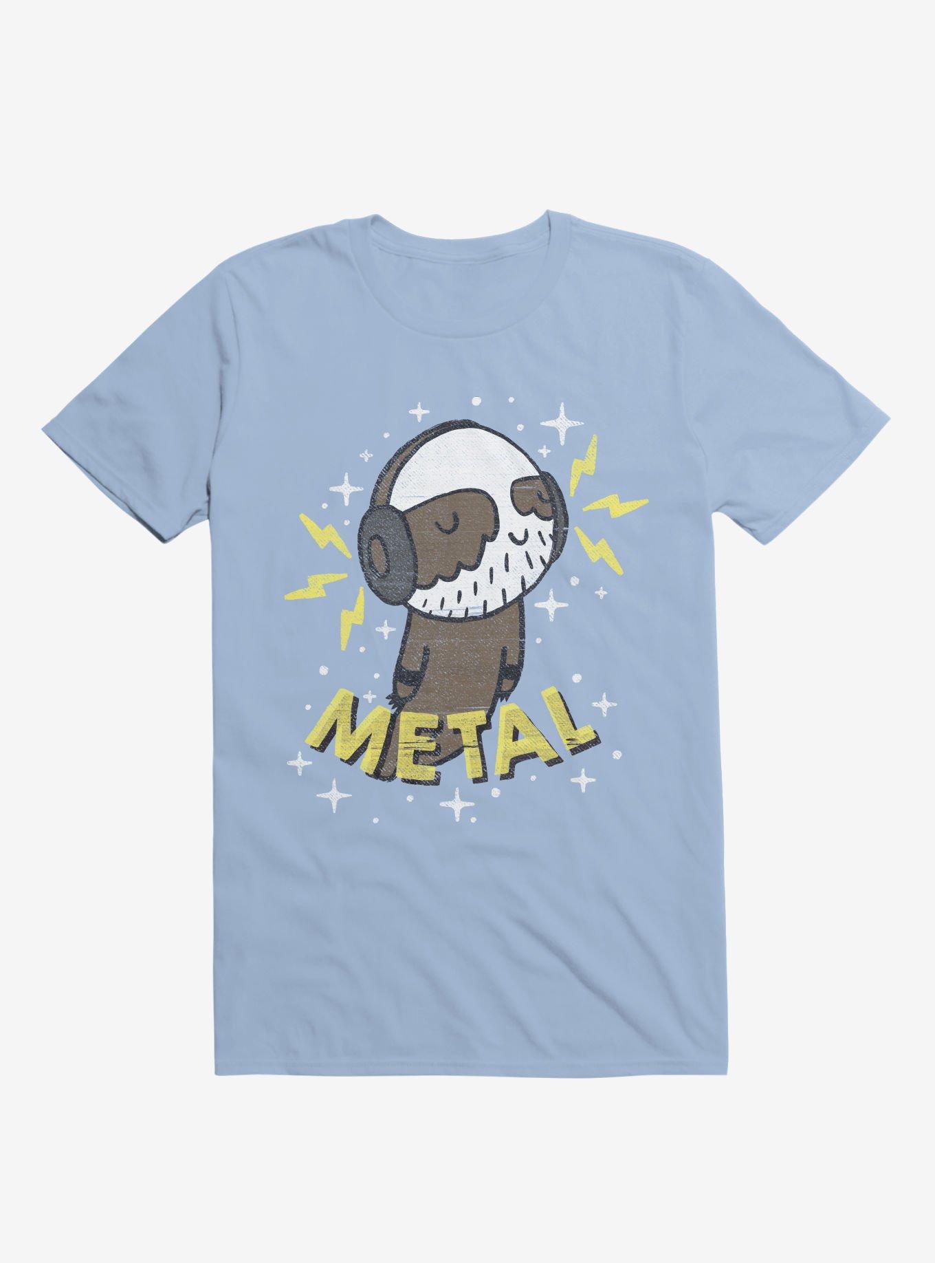Metal Is My Co-Pilot Light Blue T-Shirt, LIGHT BLUE, hi-res