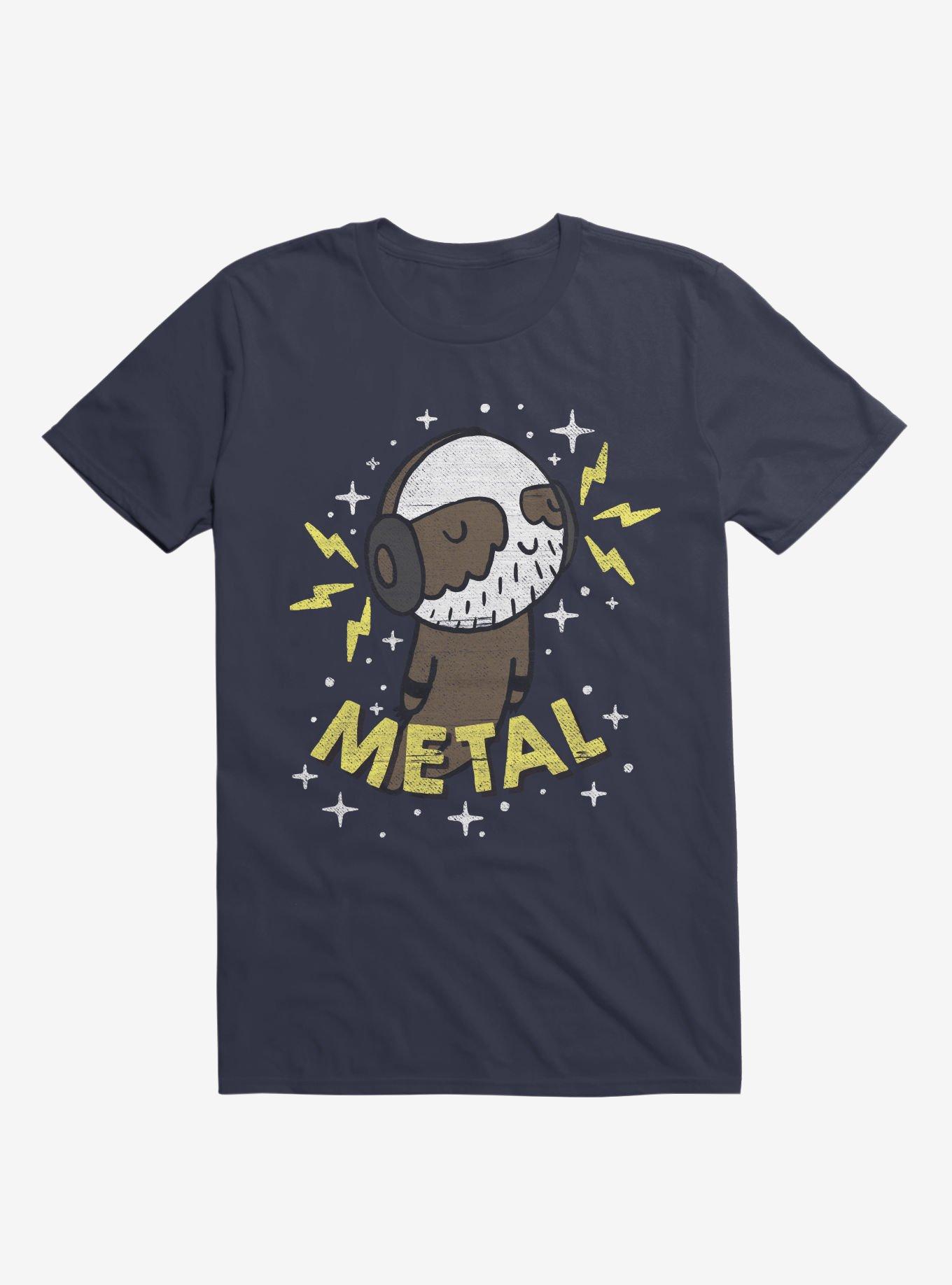 Metal Is My Co-Pilot Navy Blue T-Shirt, , hi-res