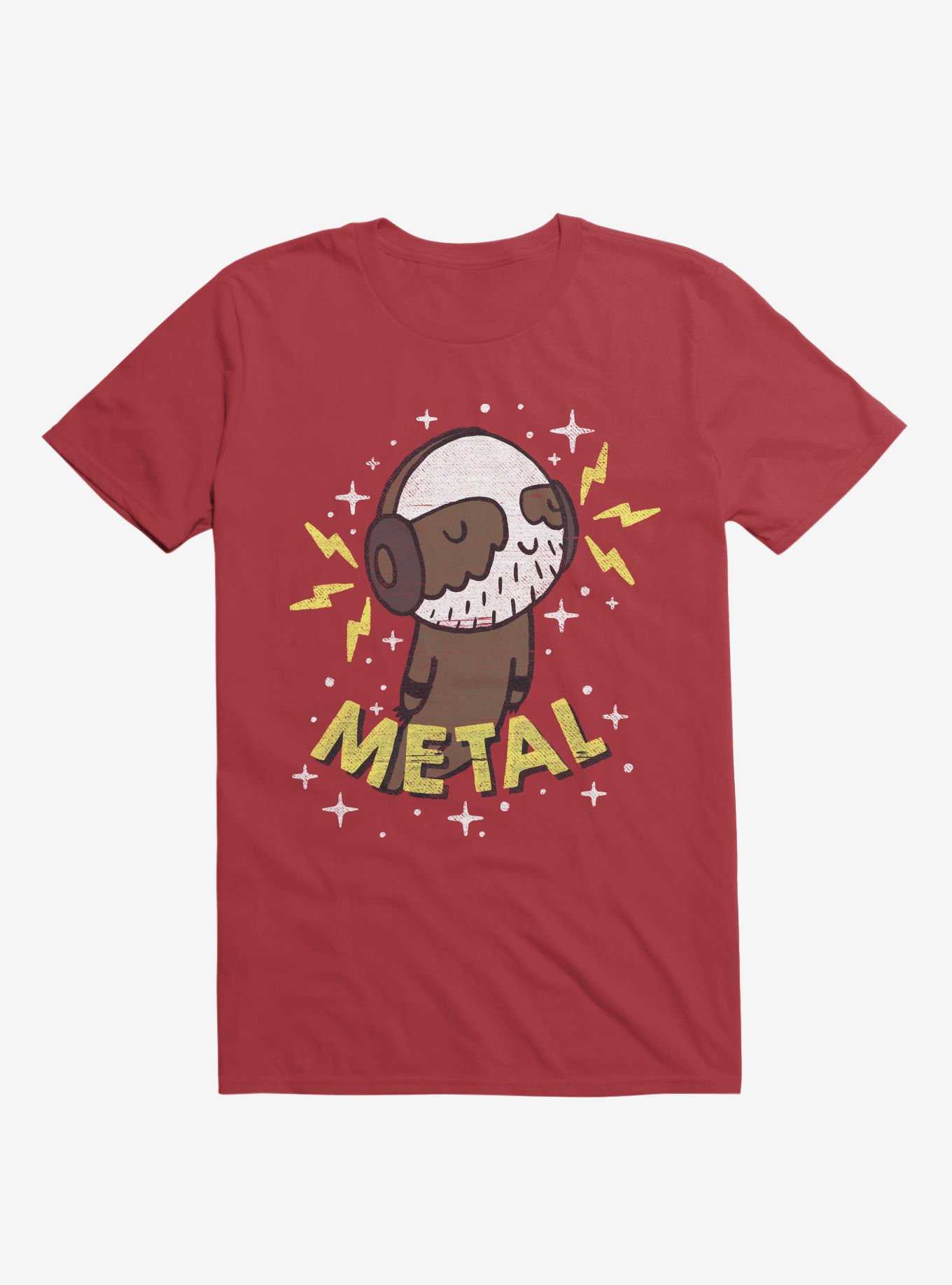 Metal Is My Co-Pilot Red T-Shirt, , hi-res