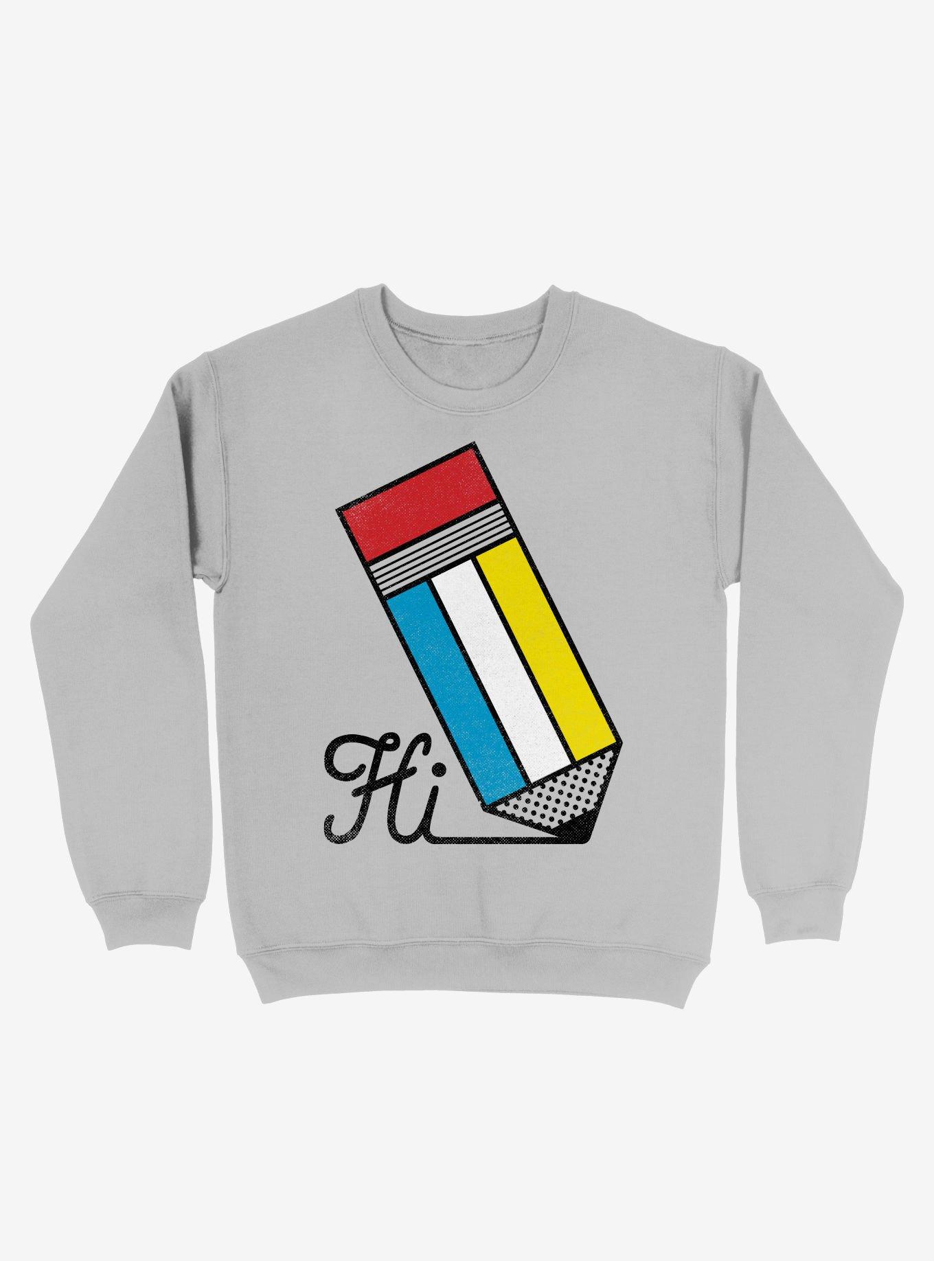 Mondrian Greeting #2 Silver Sweatshirt, SILVER, hi-res