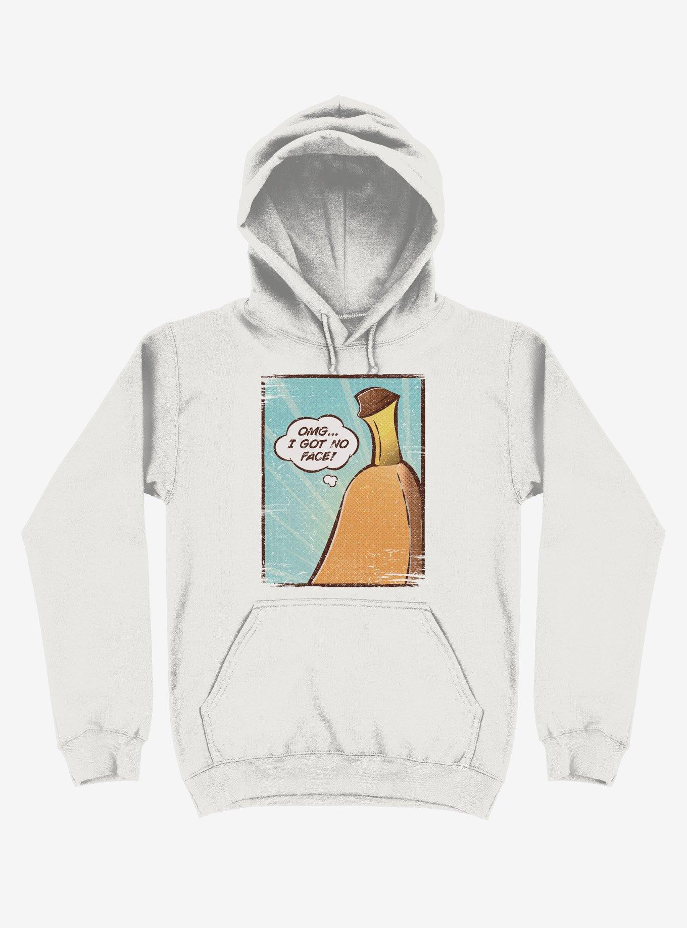 OMG... I Got No Face! Banana White Hoodie, , hi-res
