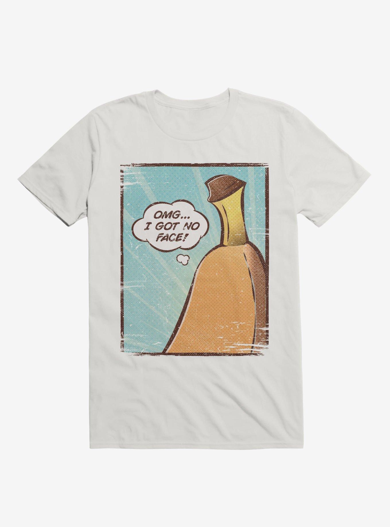 OMG... I Got No Face! Banana White T-Shirt, , hi-res
