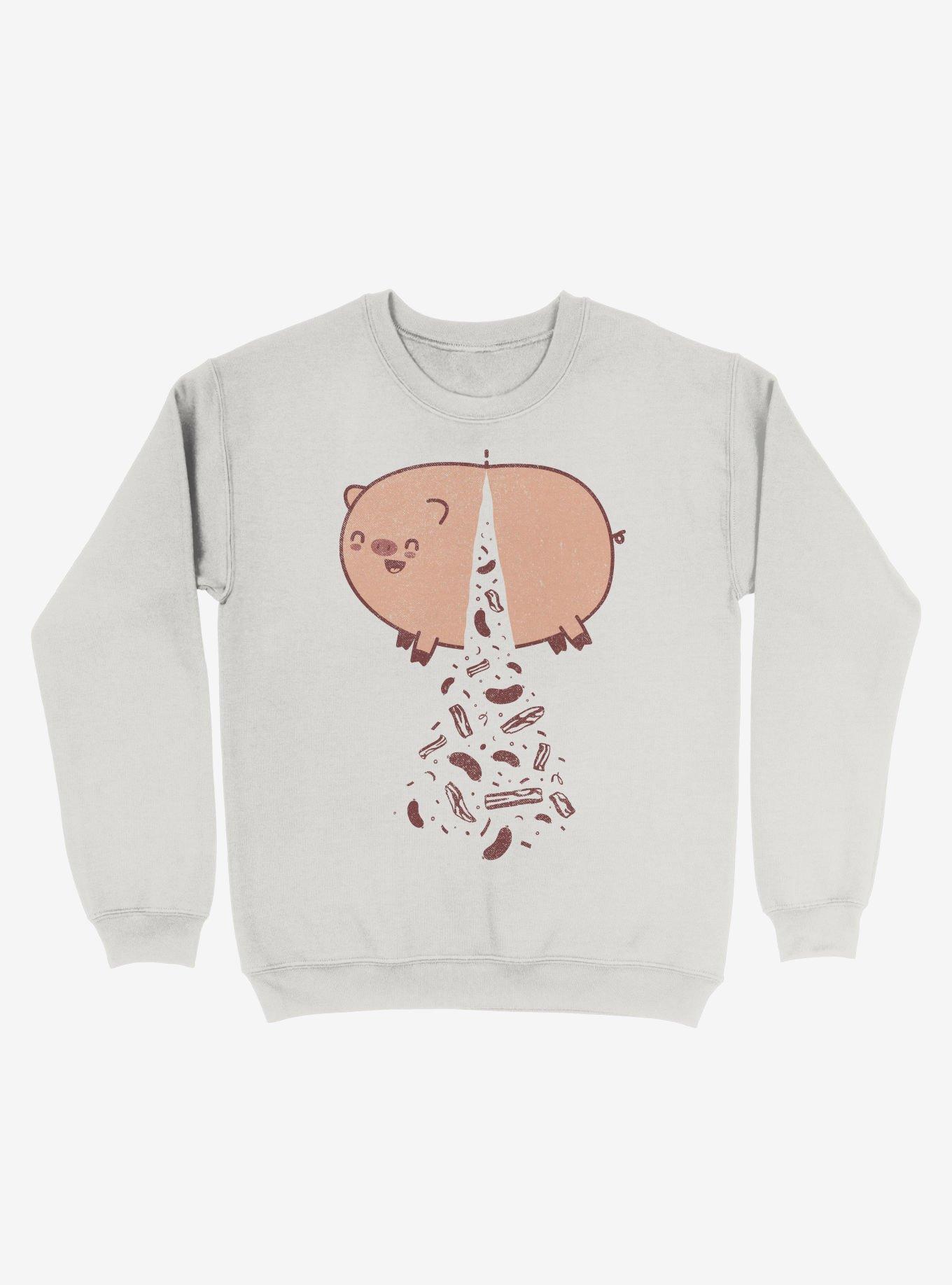 Pignata Pig White Sweatshirt, WHITE, hi-res