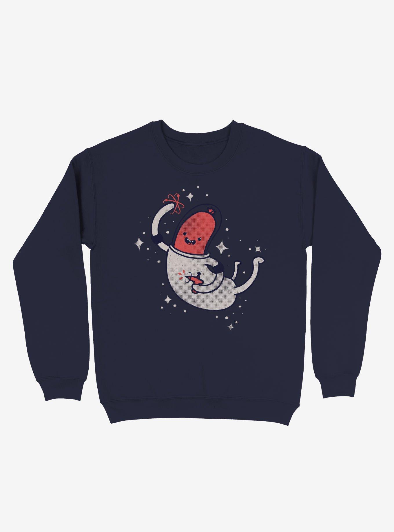 Space Sausage In Outer Space, Yay! Navy Blue Sweatshirt, , hi-res
