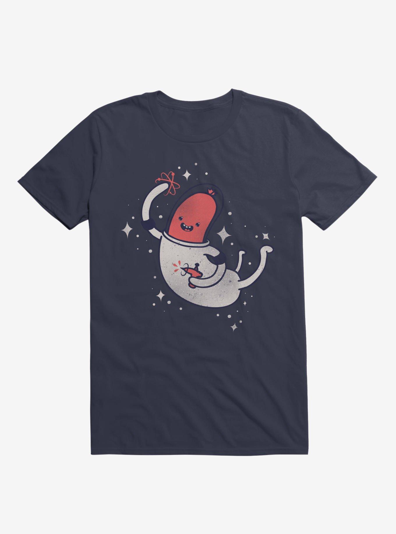 Space Sausage In Outer Space, Yay! Navy Blue T-Shirt, , hi-res