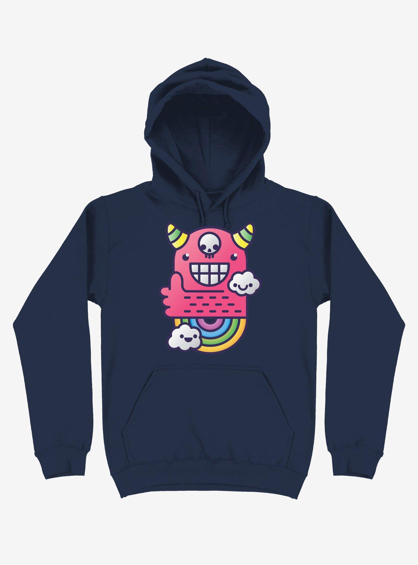 U Are Best Good Friend! Rainbow Navy Blue Hoodie, , hi-res