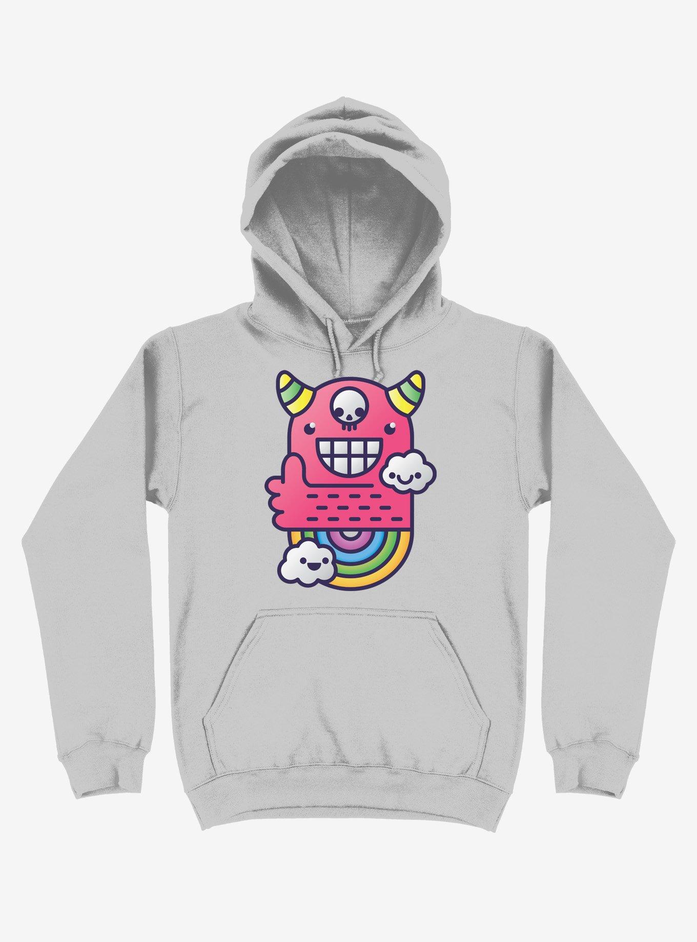 U Are Best Good Friend! Rainbow Silver Hoodie, SILVER, hi-res