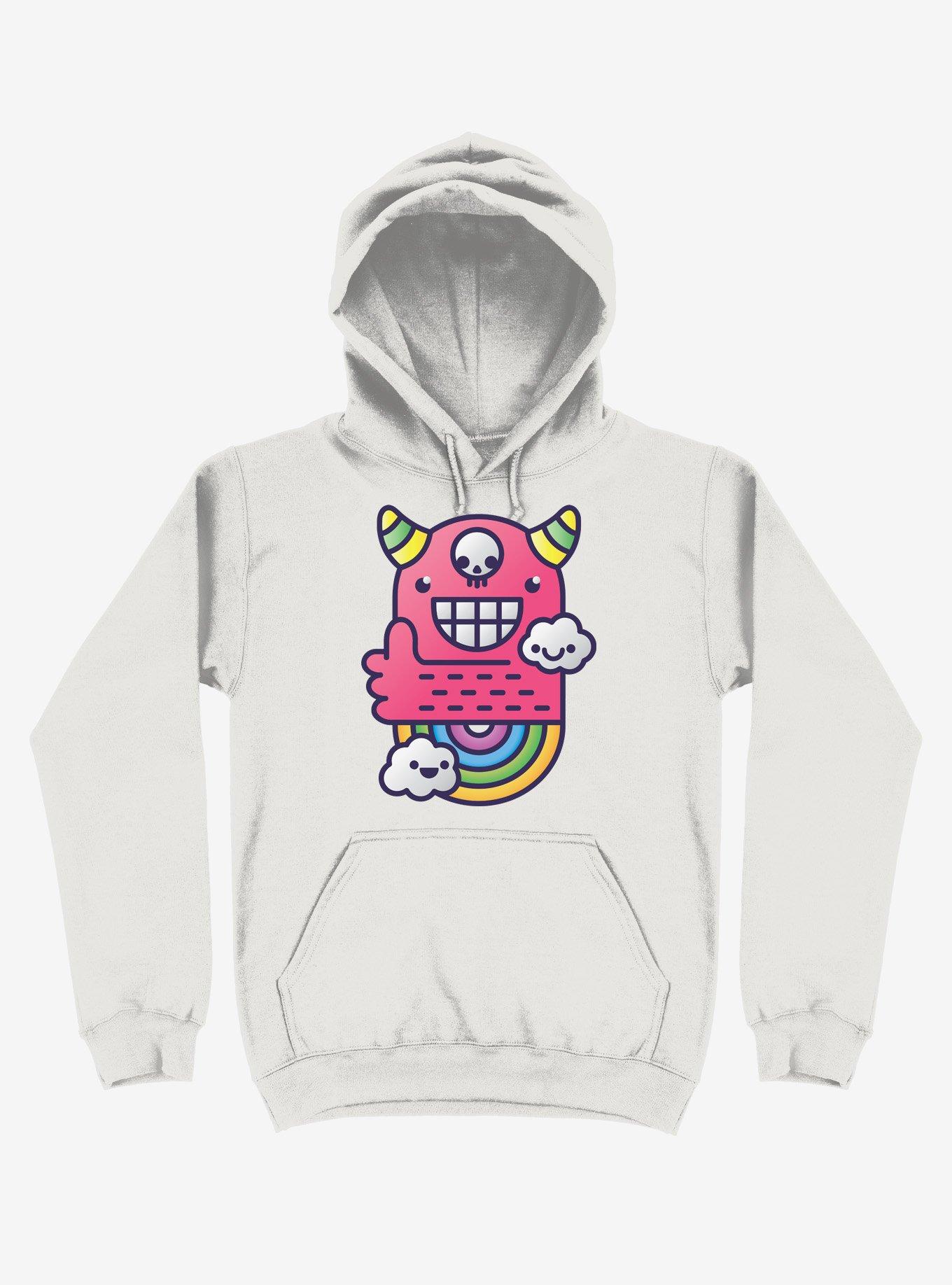 U Are Best Good Friend! Rainbow White Hoodie, , hi-res