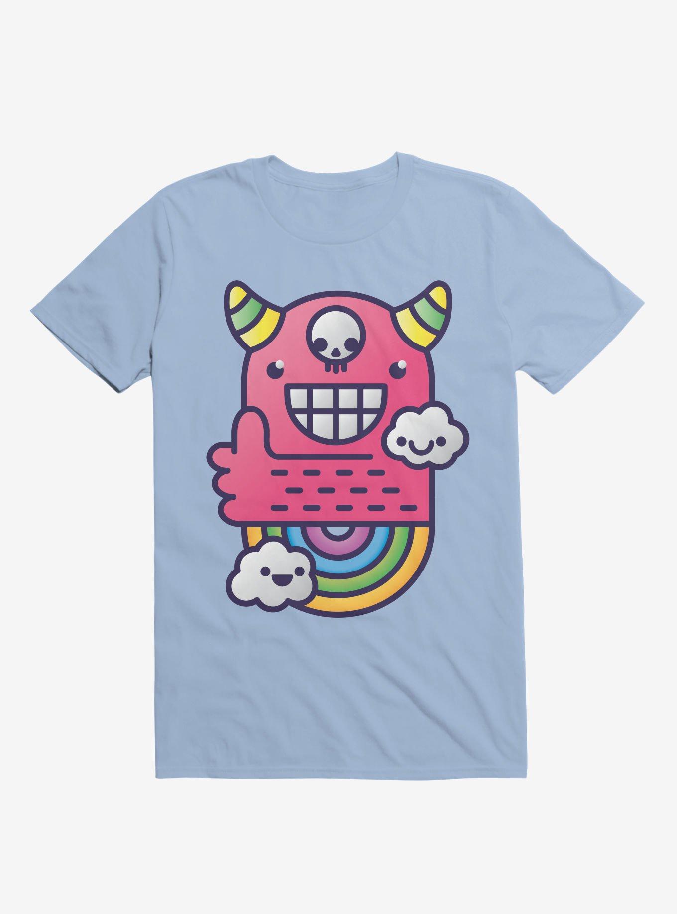 THRDLESS U Are Best Good Friend! Rainbow Light Blue T-Shirt