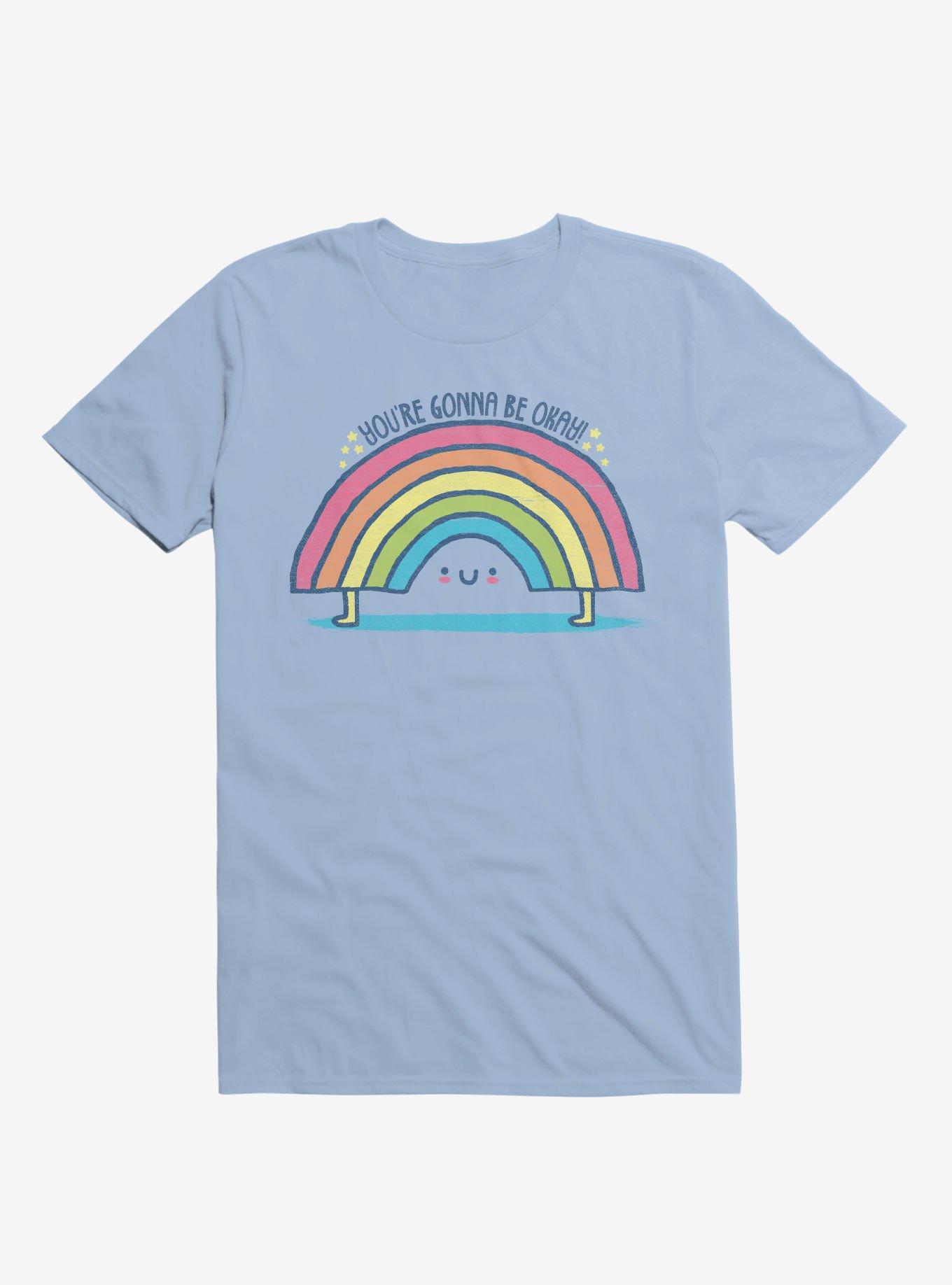 You're Gonna Be Okay! Rainbow Light Blue T-Shirt, , hi-res