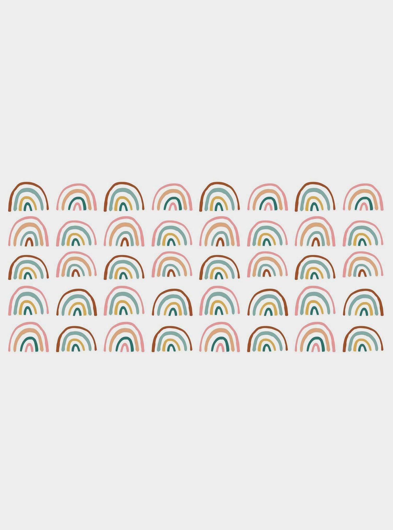 Retro Rainbow Peel And Stick Wall Decals, , hi-res