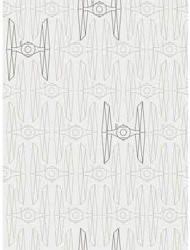 Star Wars Tie Fighter Taupe And Grey Peel & Stick Wallpaper, , hi-res