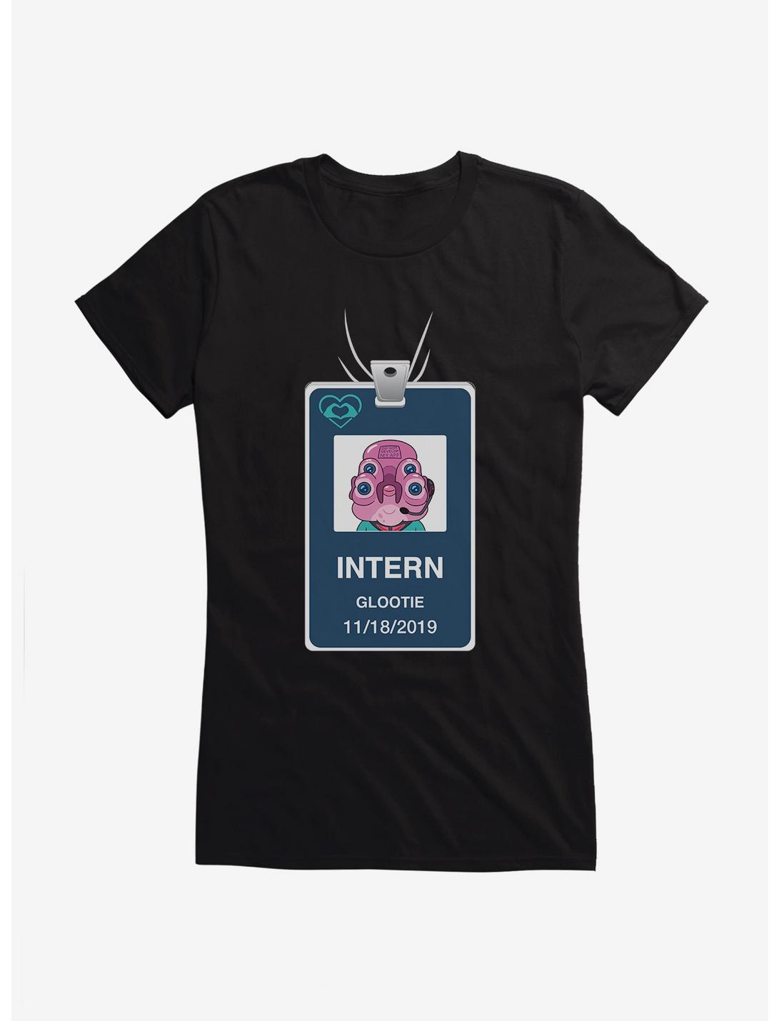 Rick And Morty Glootie Intern Badge Girls T-Shirt, , hi-res