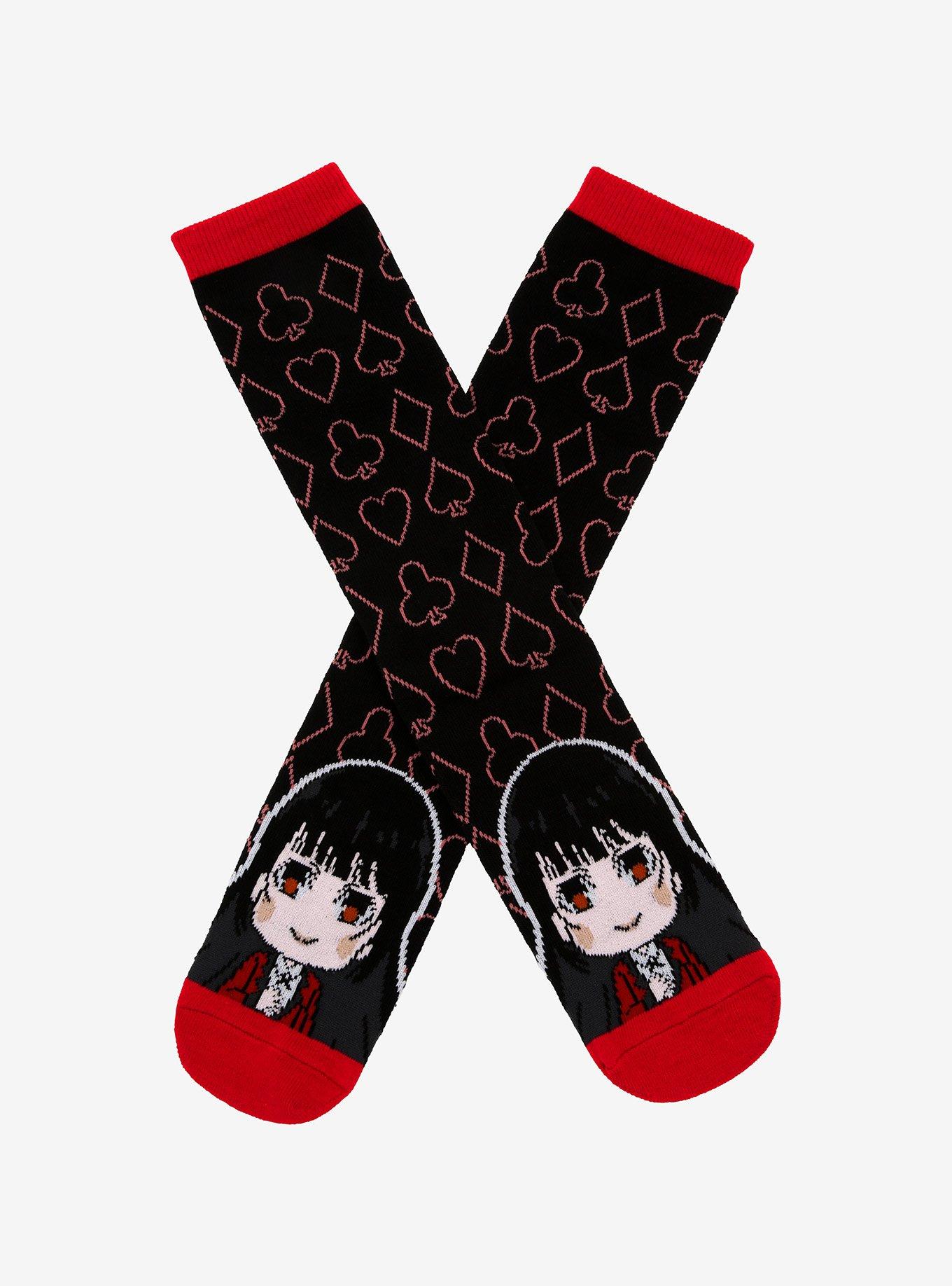 Kakegurui Yumeko Jabami Card Suit Crew Socks, , hi-res
