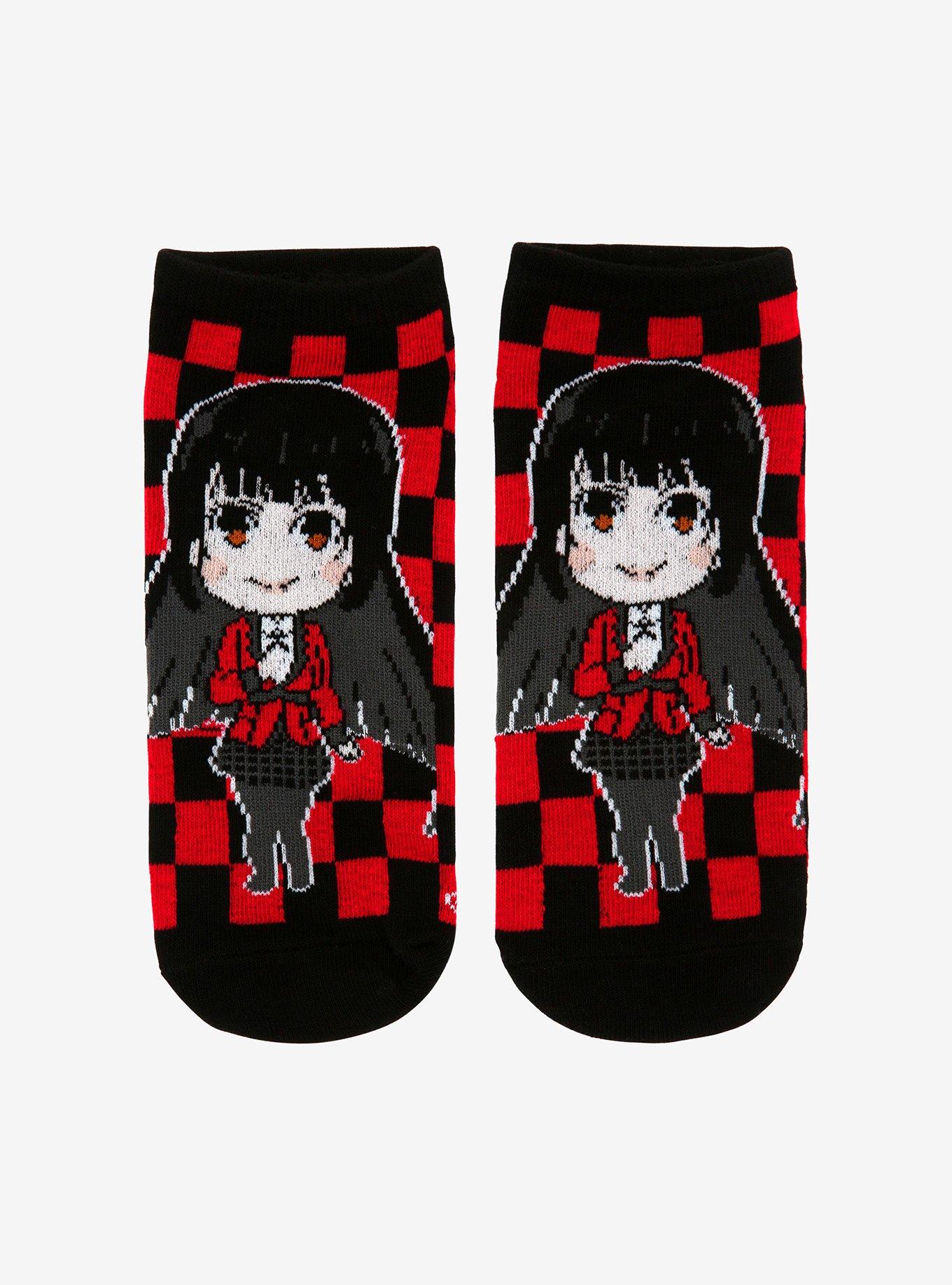 Kakegurui Yumeko Checkered No-Show Socks, , hi-res