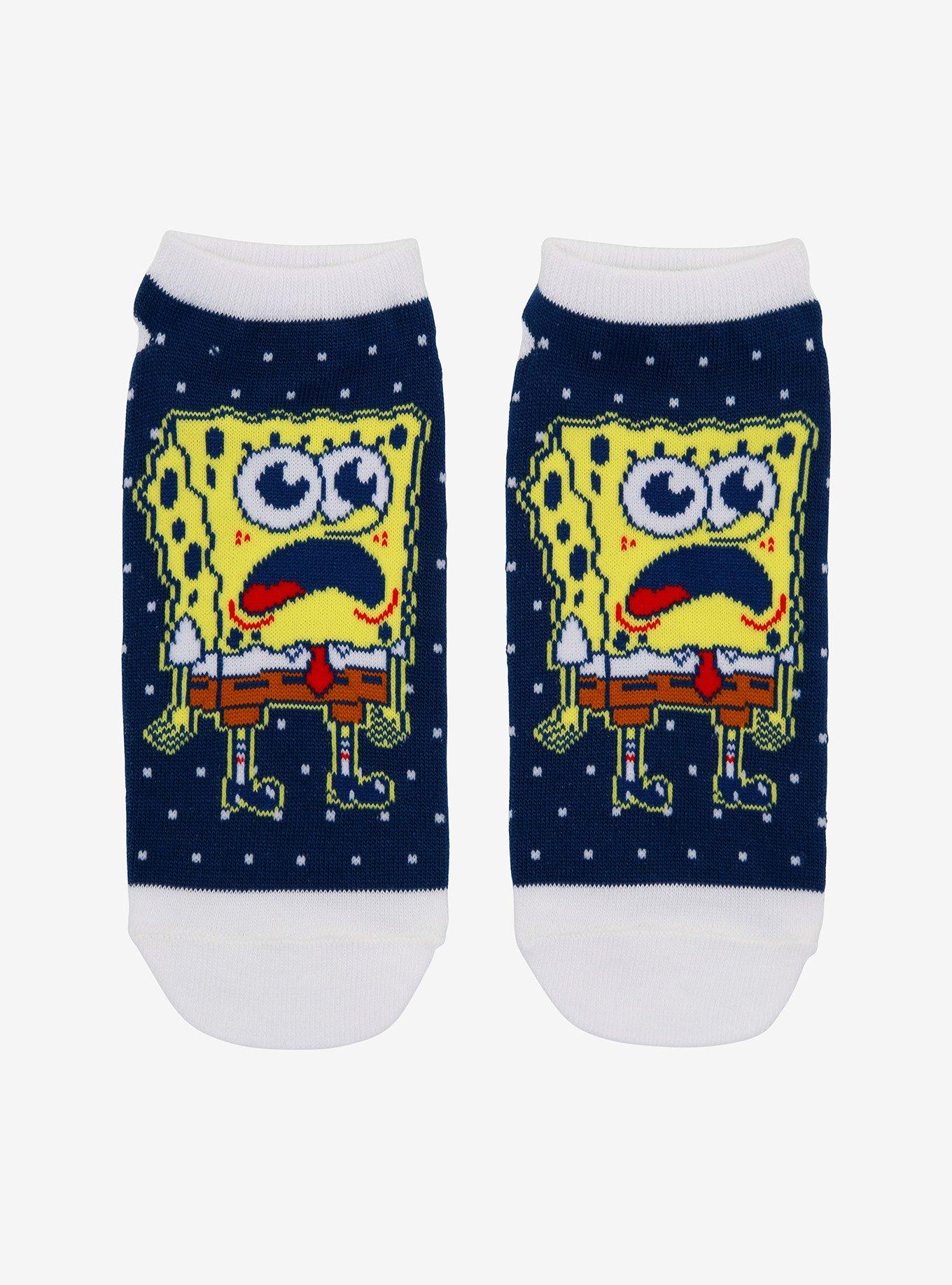 SpongeBob SquarePants Surprised No-Show Socks, , hi-res