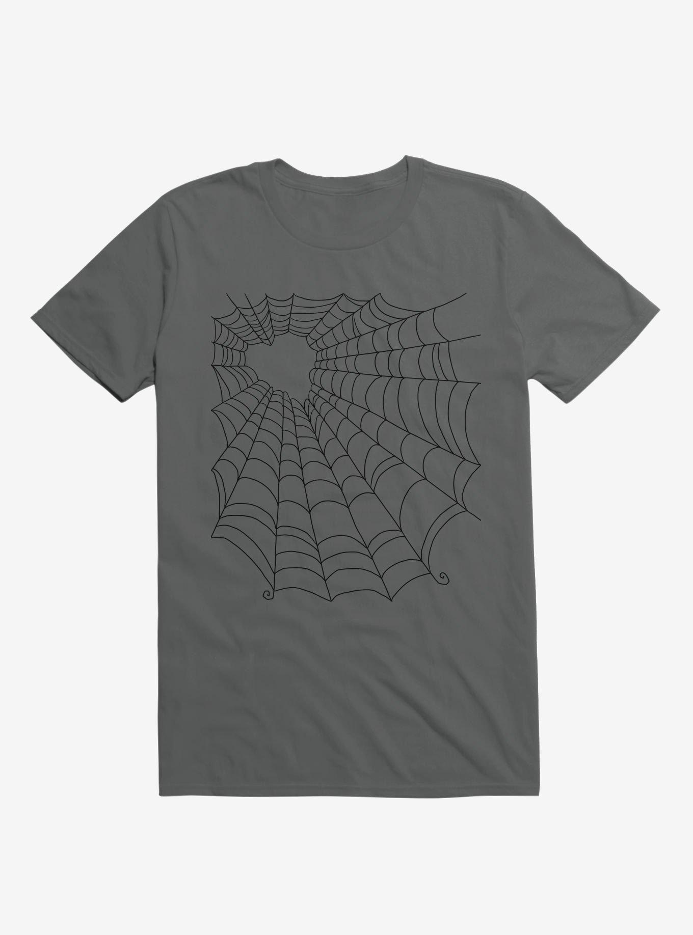 Caught You In My Black Hearted Web Asphalt Grey T-Shirt, ASPHALT, hi-res