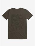 Caught You In My Black Hearted Web Brown T-Shirt, BROWN, hi-res