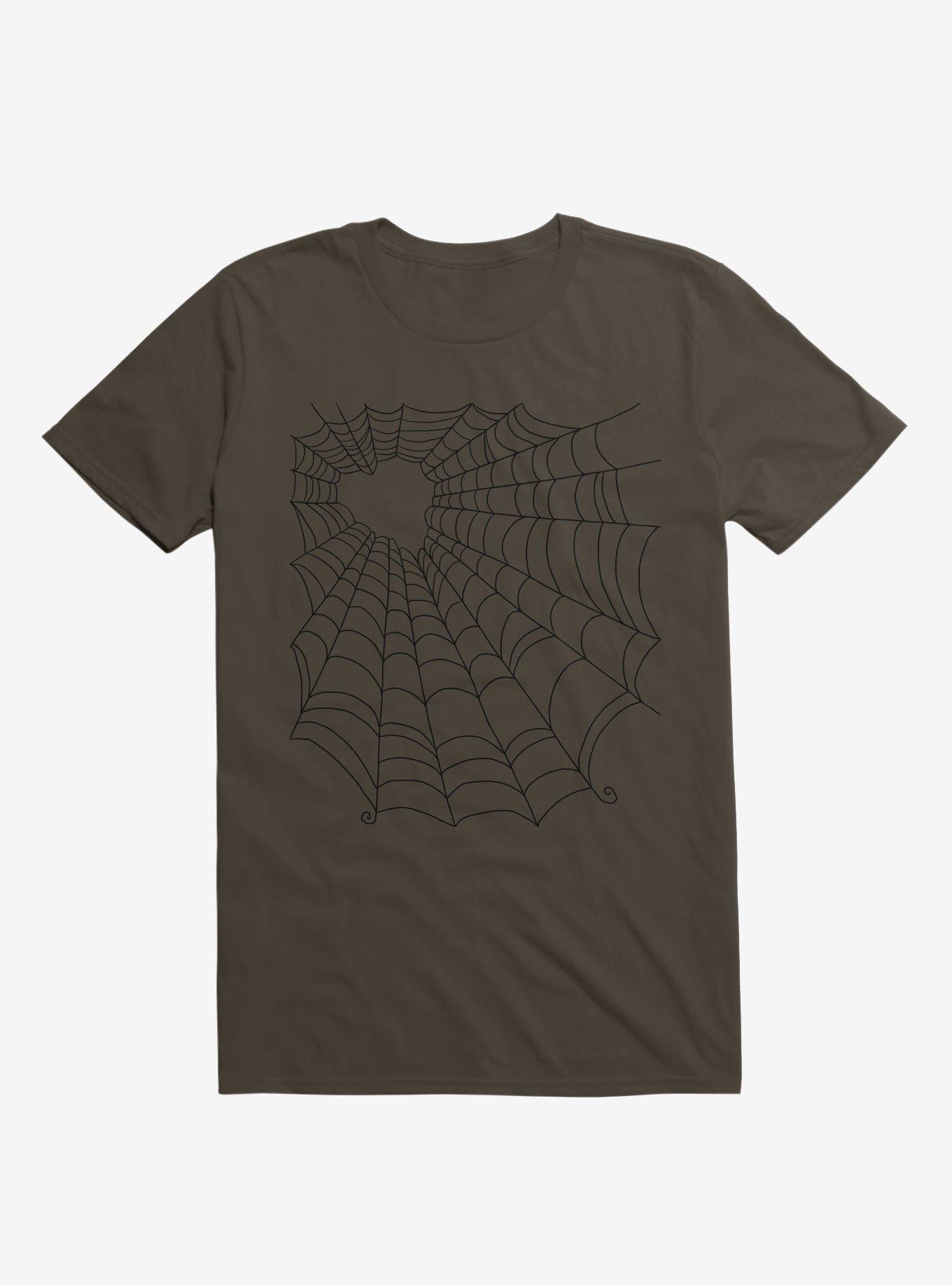 Caught You In My Black Hearted Web Brown T-Shirt, BROWN, hi-res