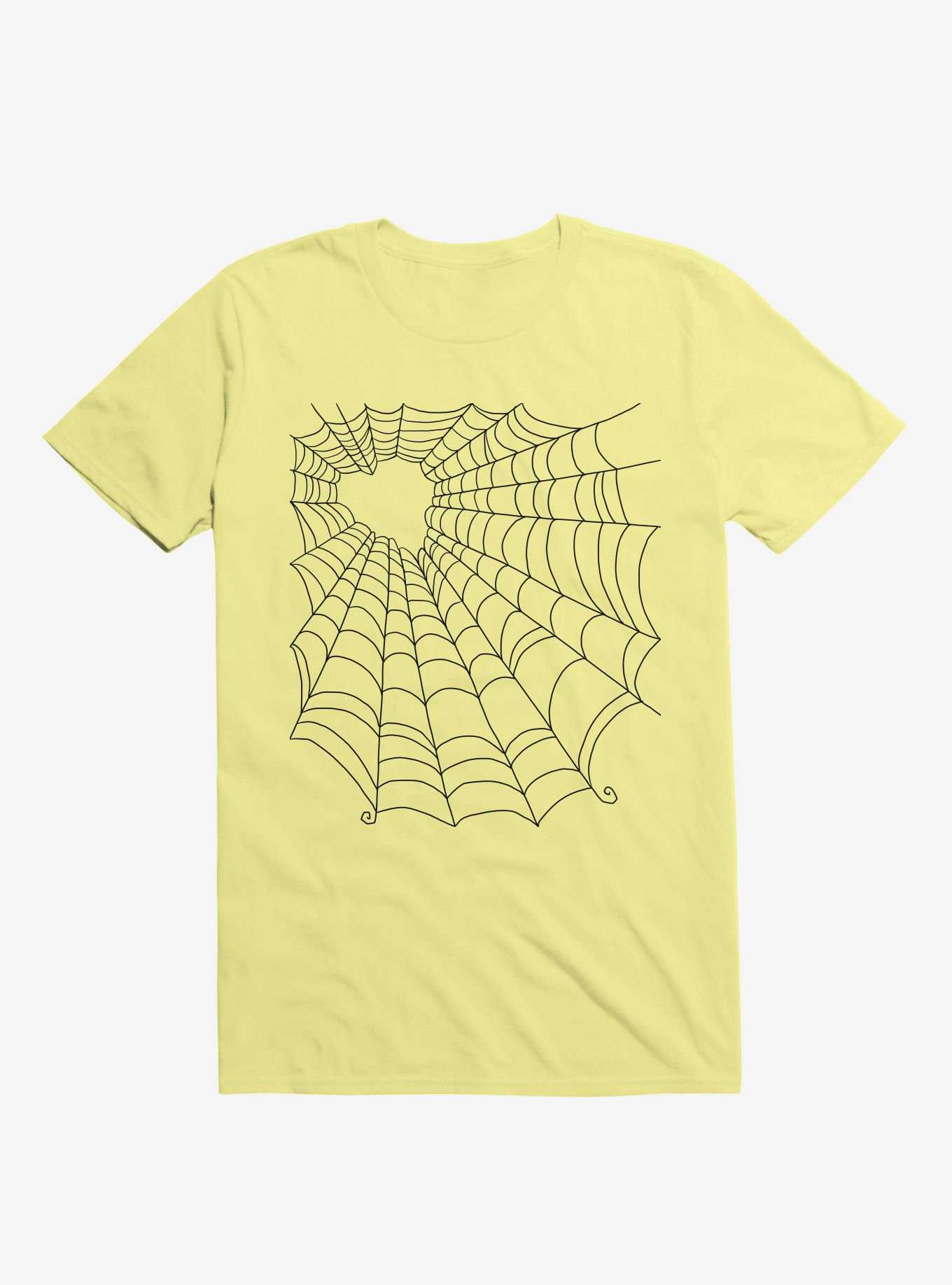 Caught You In My Black Hearted Web Corn Silk Yellow T-Shirt, , hi-res