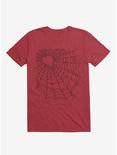 Caught You In My Black Hearted Web Red T-Shirt, RED, hi-res