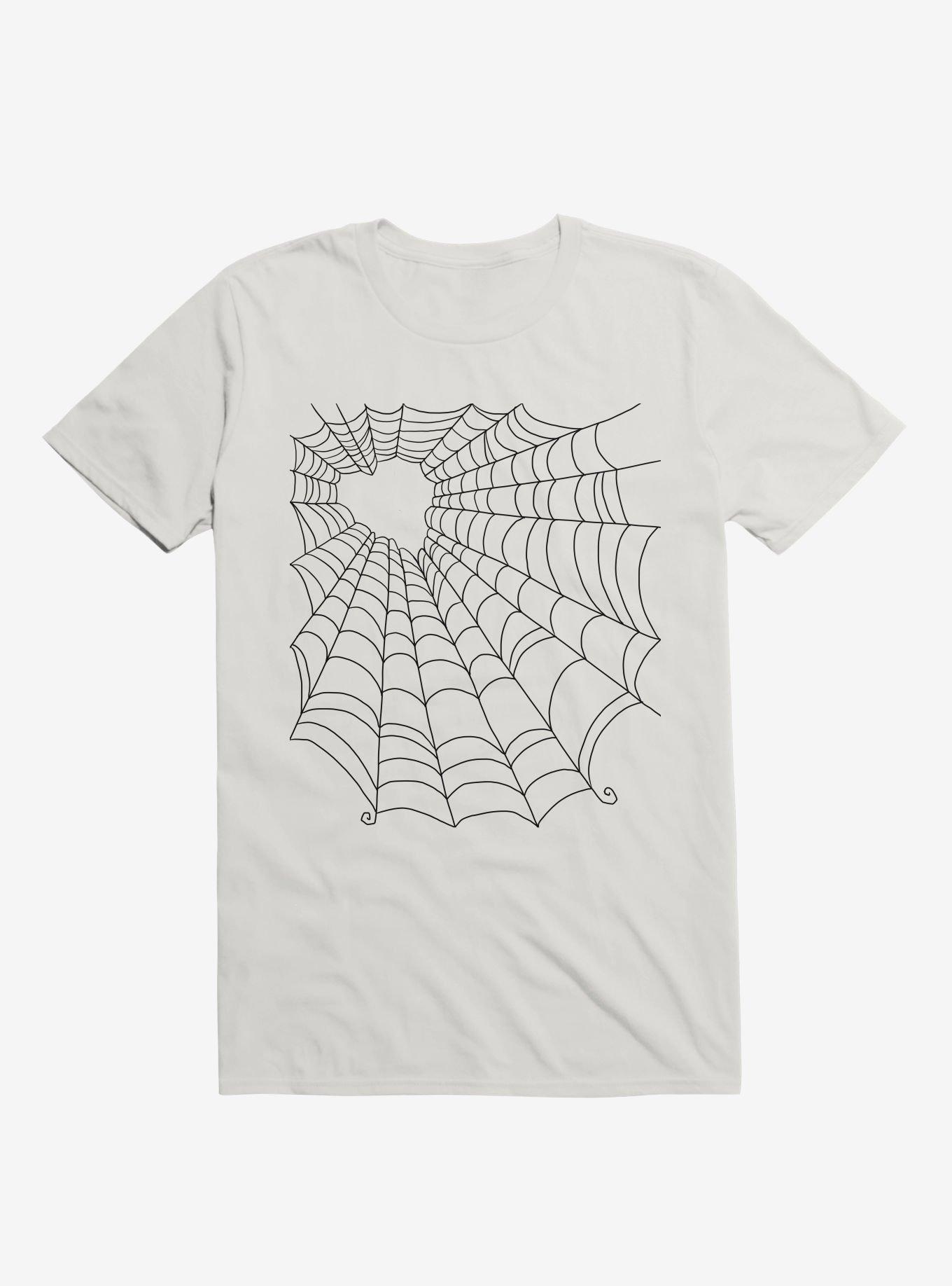 Caught You In My Black Hearted Web White T-Shirt, WHITE, hi-res