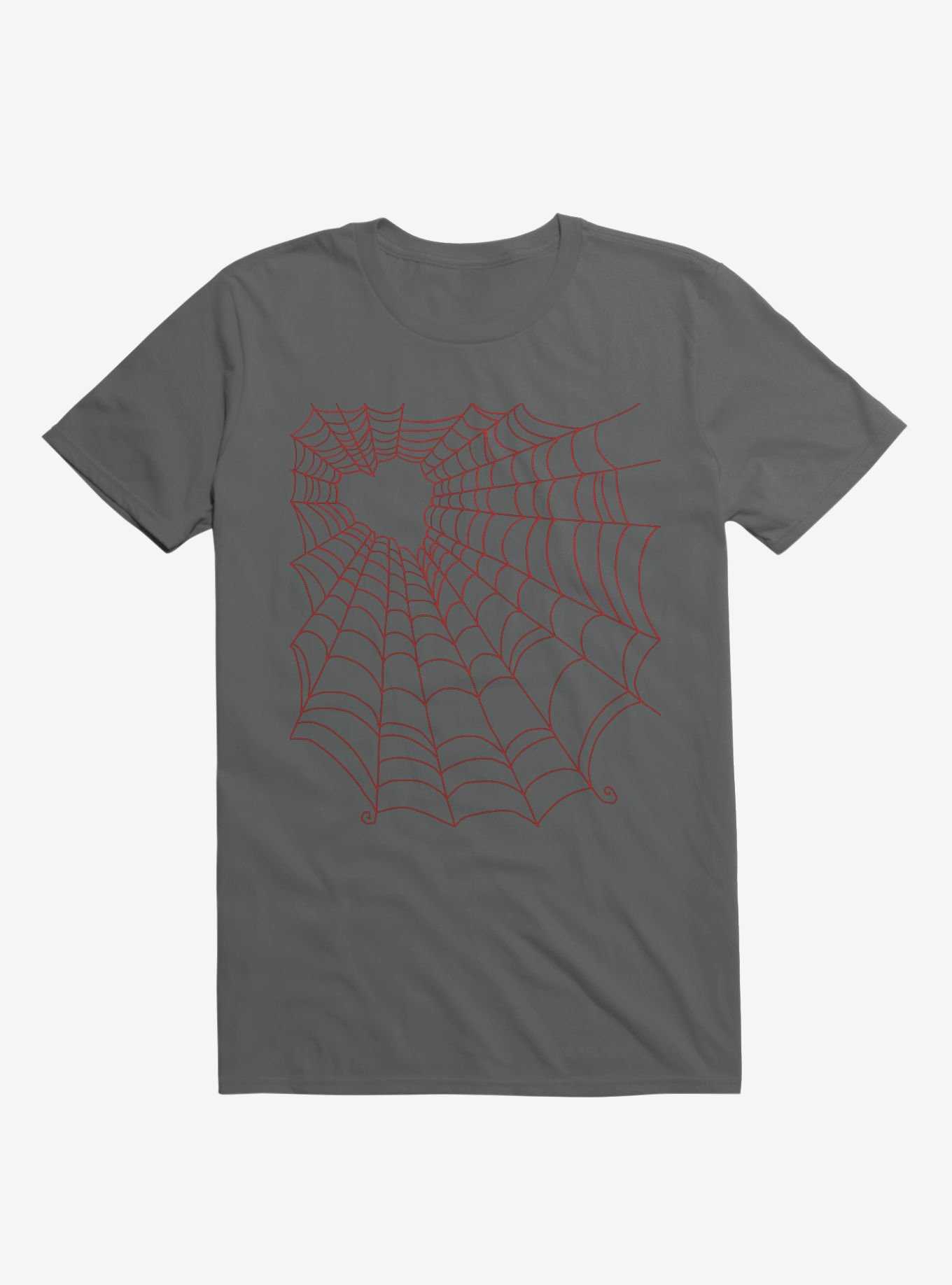 Caught You In My Red Hearted Web Asphalt Grey T-Shirt, , hi-res