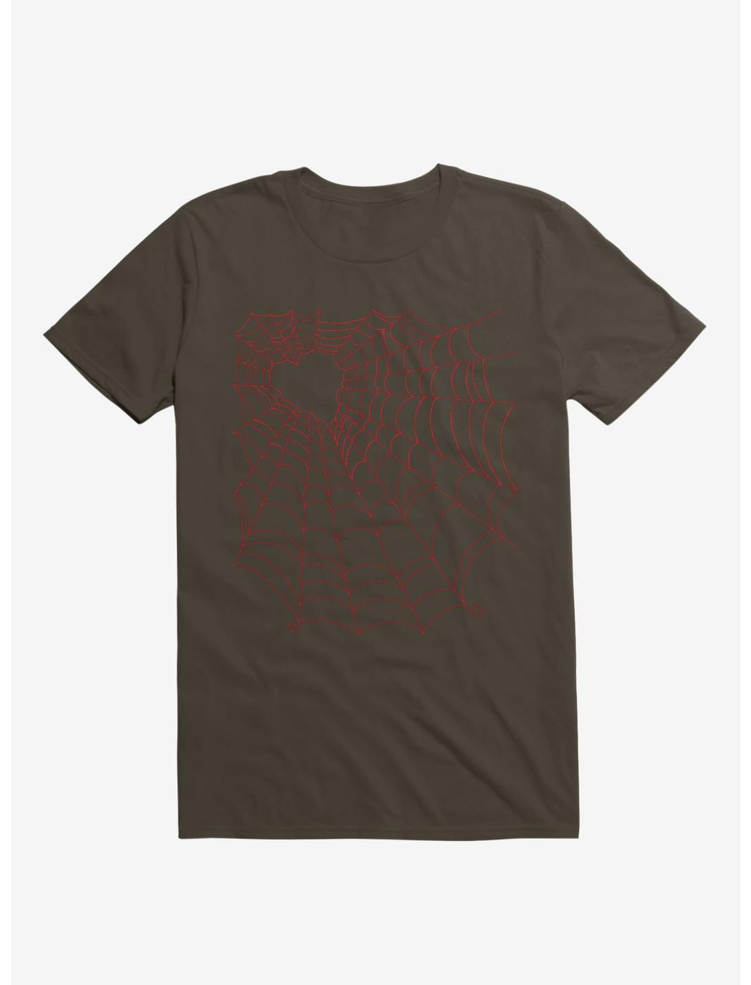 Caught You In My Red Hearted Web Brown T-Shirt, BROWN, hi-res