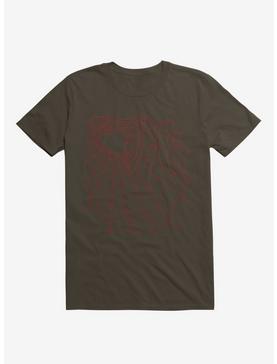 Caught You In My Red Hearted Web Brown T-Shirt, , hi-res