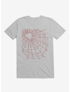Caught You In My Red Hearted Web Ice Grey T-Shirt, , hi-res
