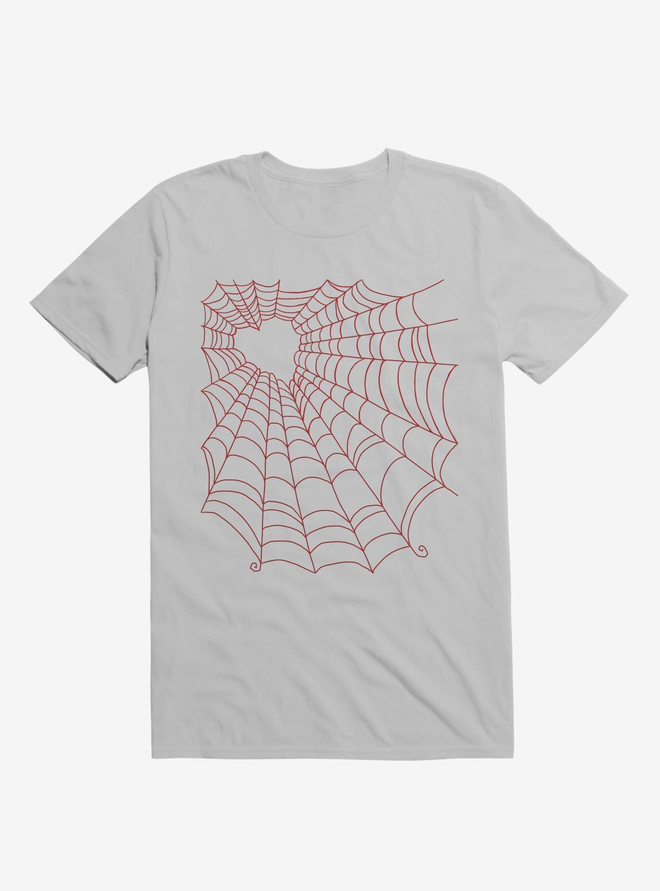 Caught You In My Red Hearted Web Ice Grey T-Shirt, ICE GREY, hi-res