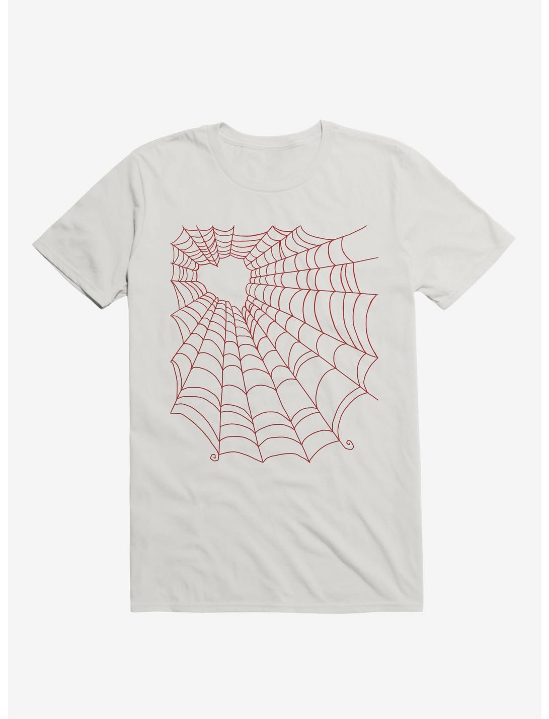 Caught You In My Red Hearted Web White T-Shirt, WHITE, hi-res
