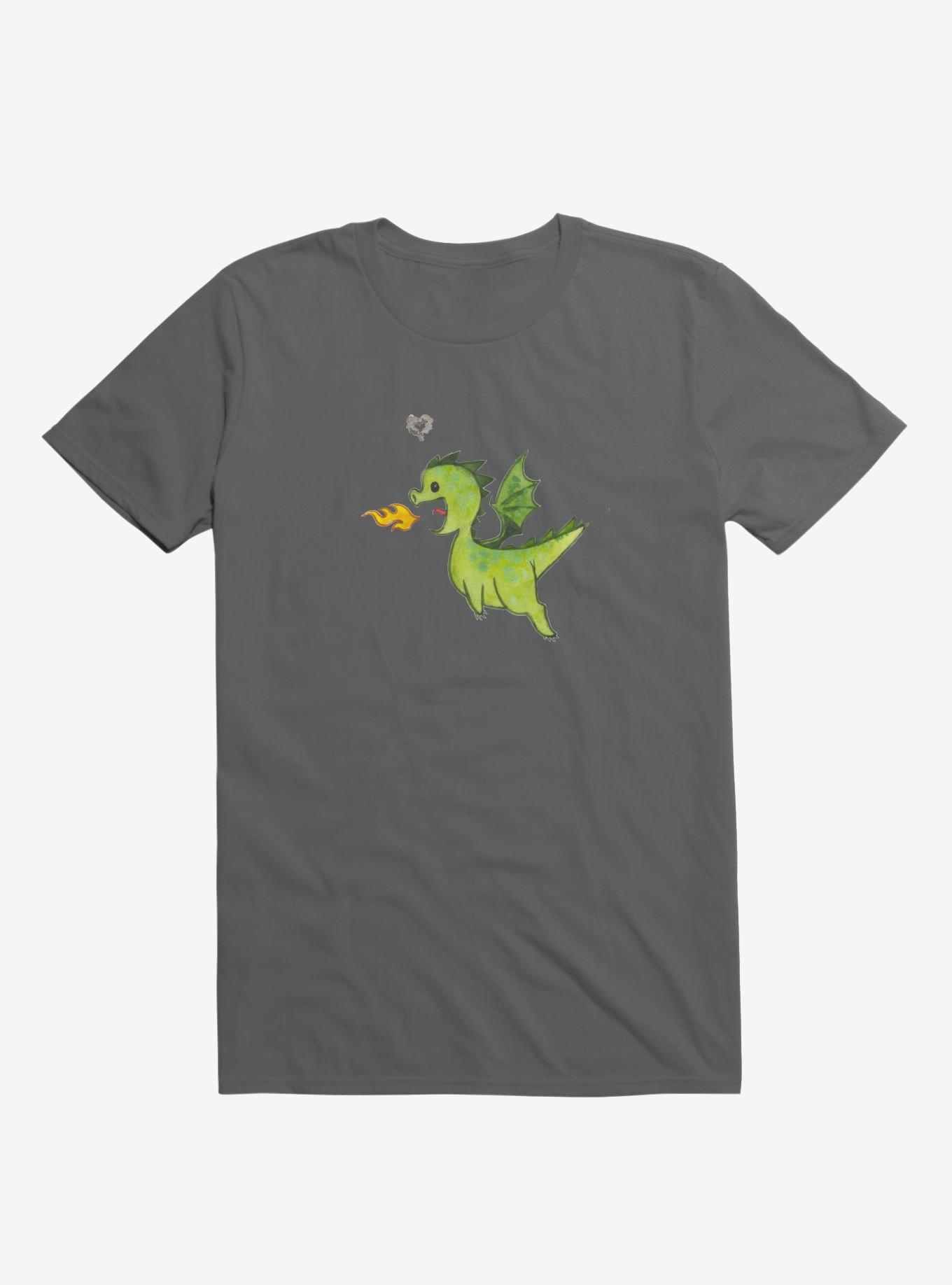 Little Green Dragon Love Asphalt Grey T-Shirt, , hi-res