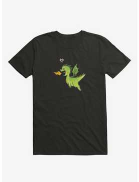 Little Green Dragon Love Black T-Shirt, , hi-res