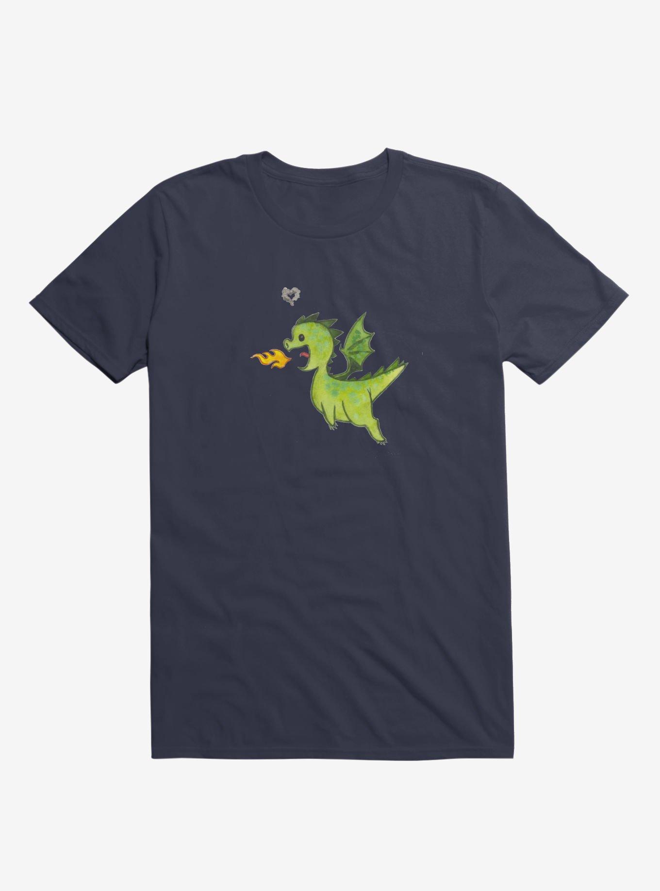 Little Green Dragon Love Navy Blue T-Shirt, , hi-res