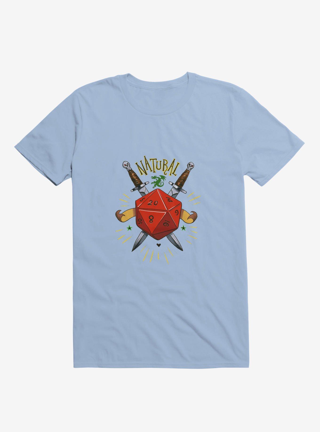 Natural Dice Skull Daggers Light Blue T-Shirt, , hi-res