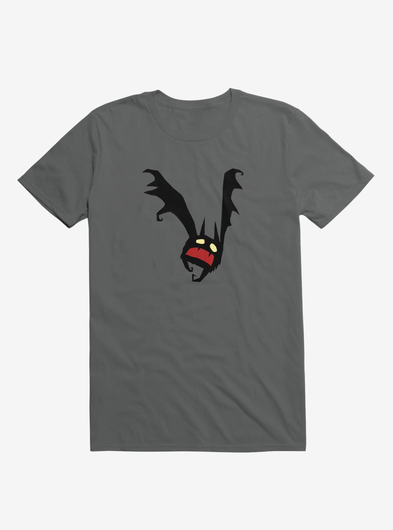 Spooky Little Bat Asphalt Grey T-Shirt, ASPHALT, hi-res