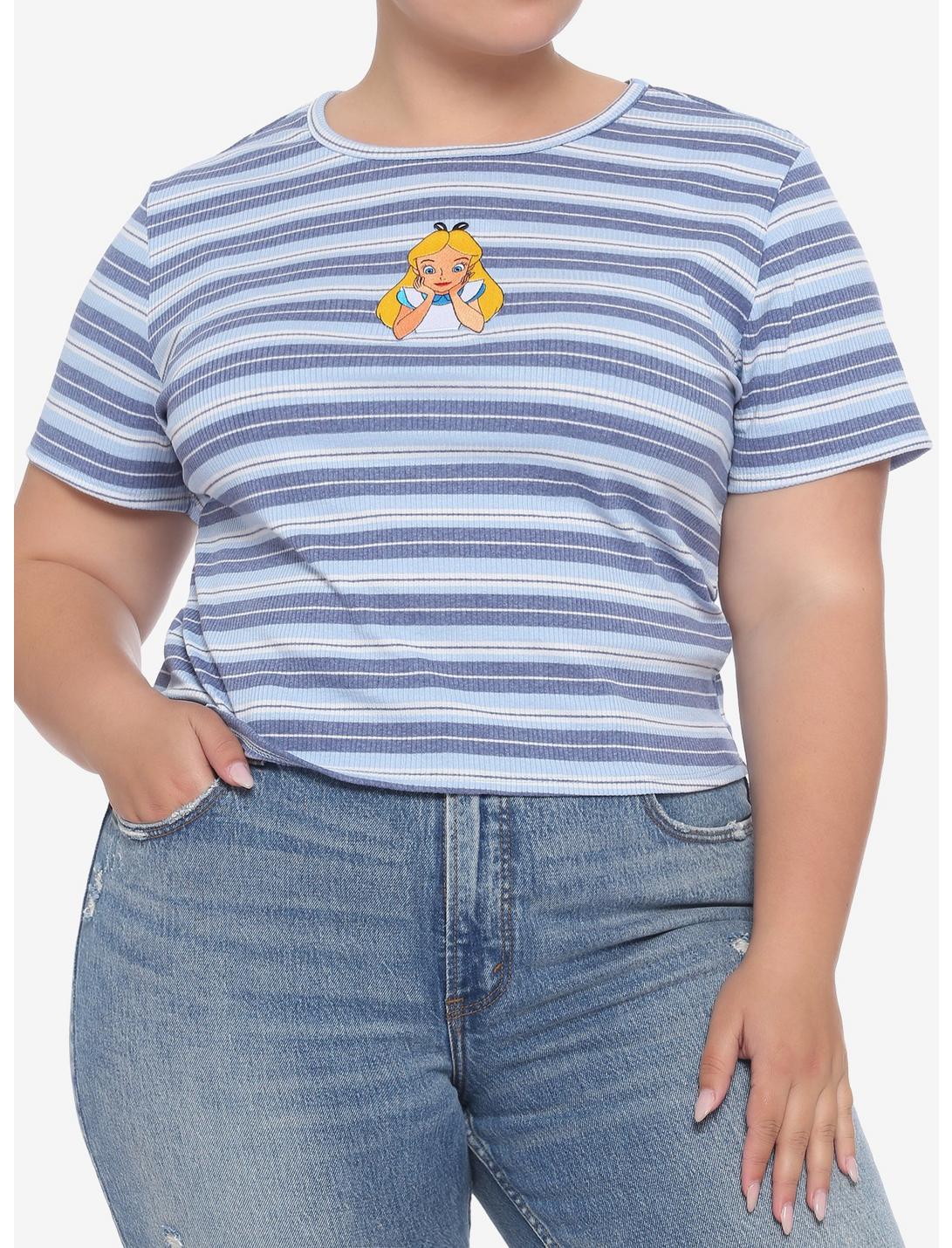 Disney Alice In Wonderland Stripe Ribbed Girls Baby T-Shirt Plus Size, MULTI, hi-res