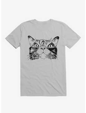 Janus Three Eyed Cat Face Ice Grey T-Shirt, , hi-res