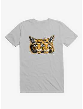 Orange Janus Three Eyed Cat Head Ice Grey T-Shirt, , hi-res