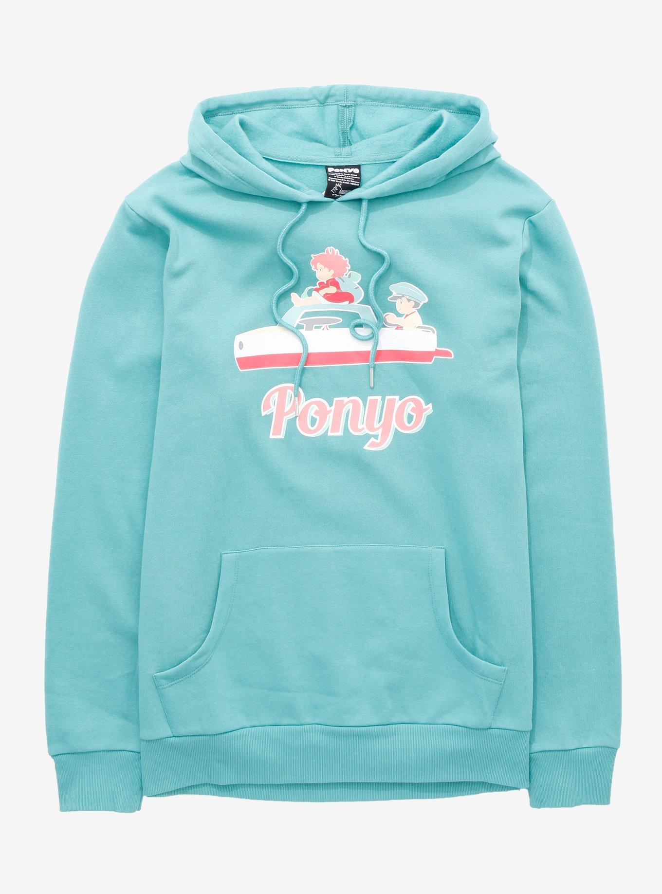 Studio Ghibli Ponyo Sailing Friends Hoodie - BoxLunch Exclusive, TEAL, hi-res