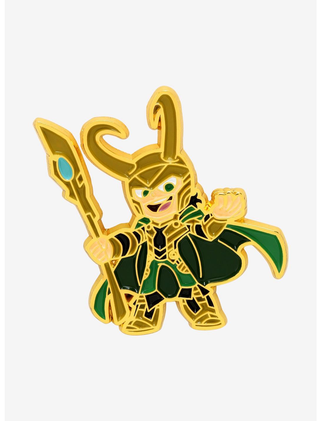 Marvel Chibi Loki Enamel Pin, , hi-res
