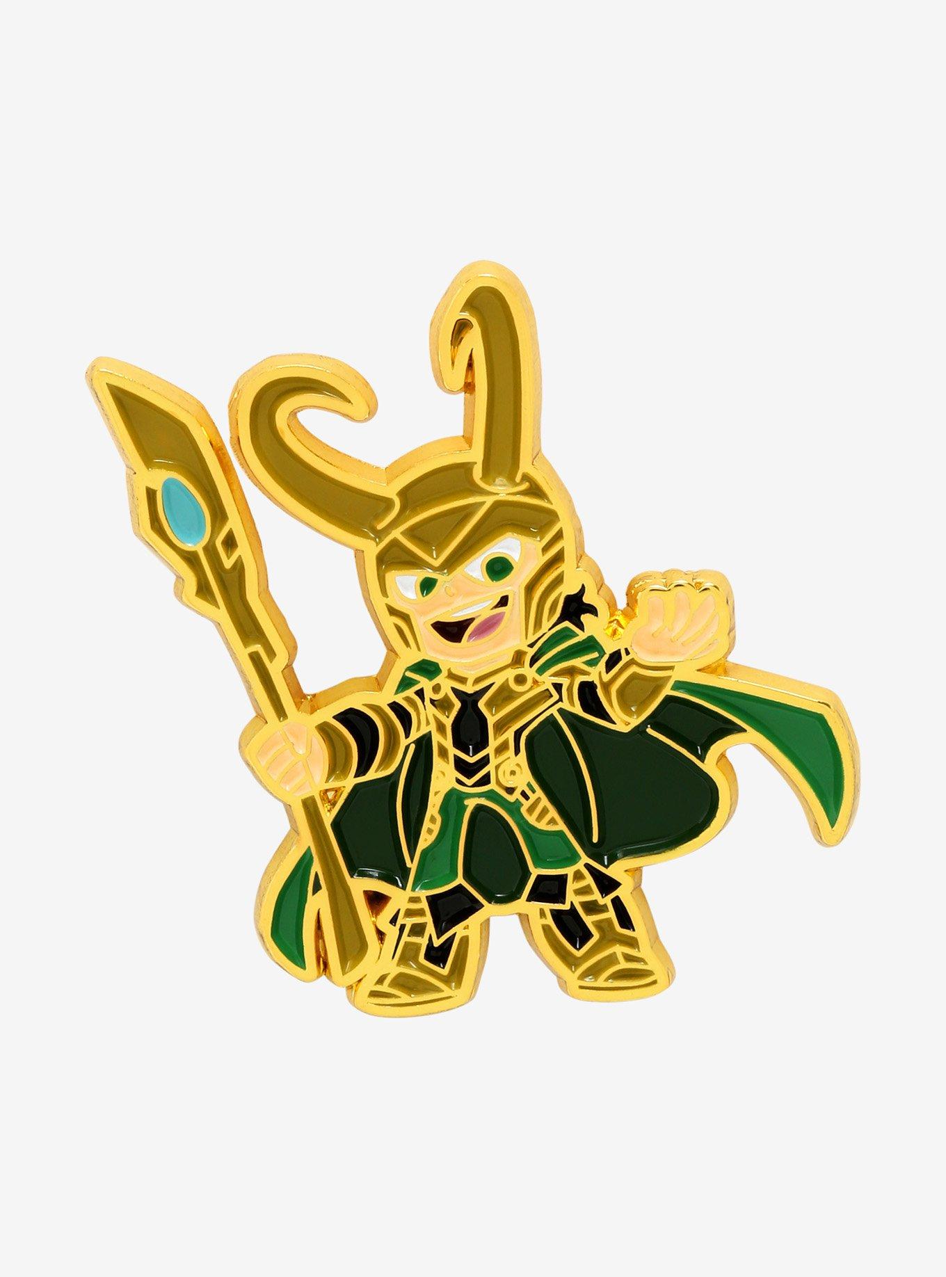 Marvel Chibi Loki Enamel Pin, , hi-res