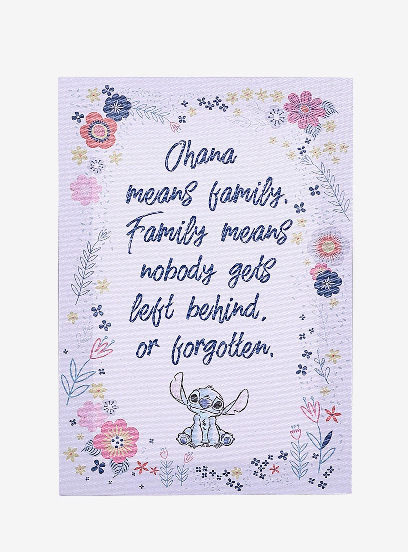 Disney Lilo & Stitch Family Quote Canvas Wall Art, , hi-res