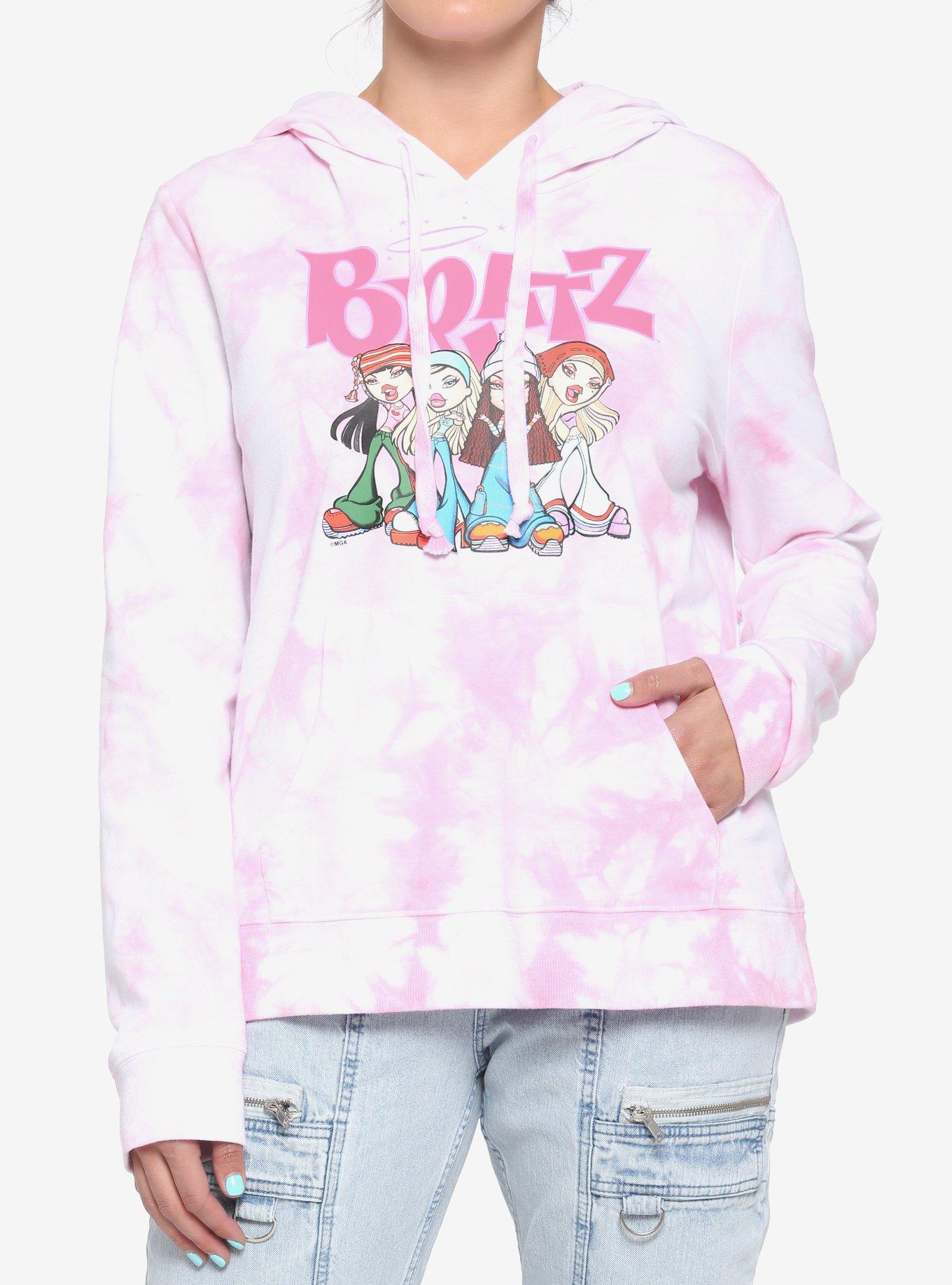 Bratz Characters Group Tie-Dye Girls Hoodie, PINK, hi-res