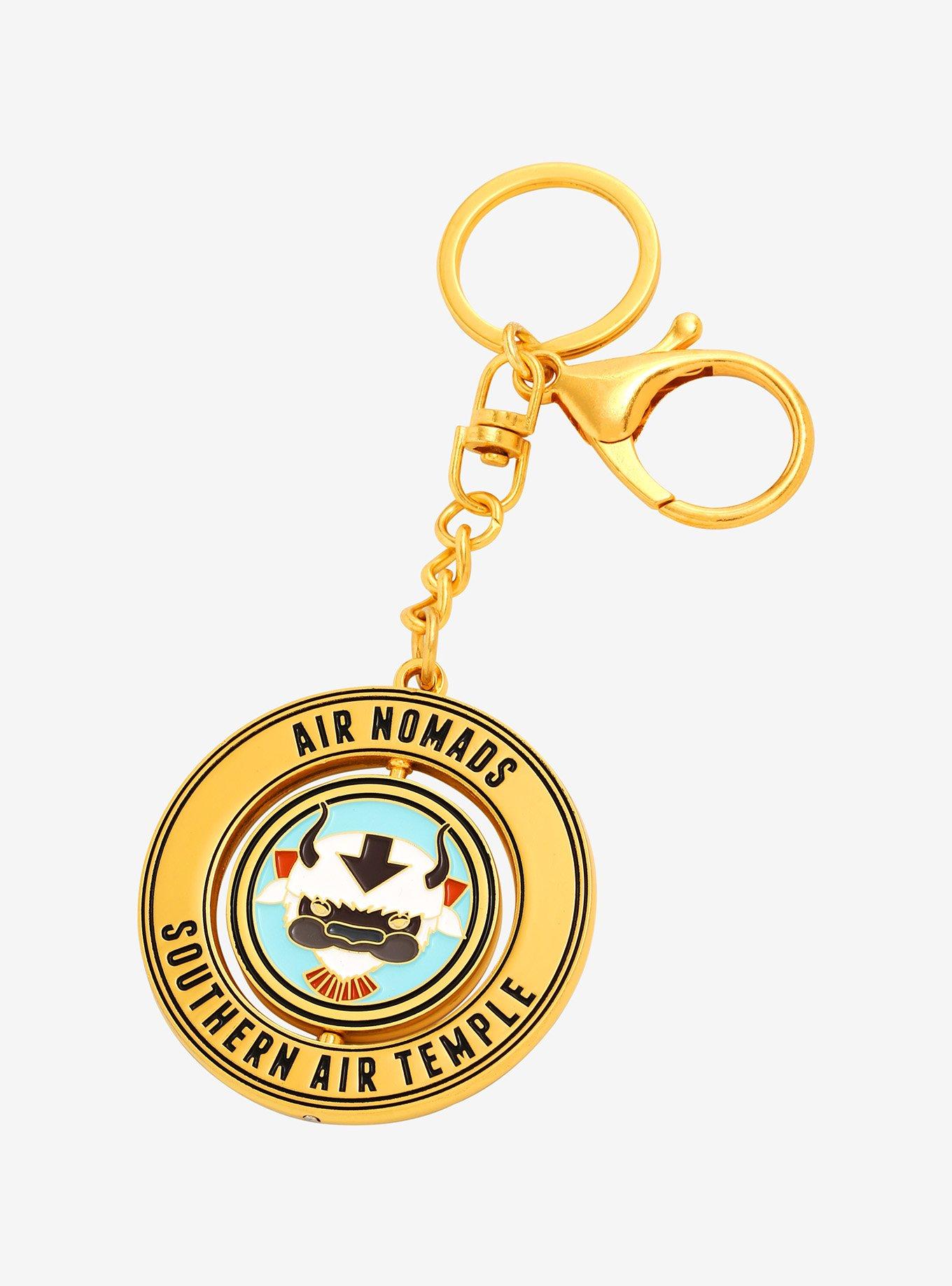 Avatar: The Last Airbender Southern Air Temple Air Nomads Spinning Enamel Keychain - BoxLunch Exclusive, , hi-res