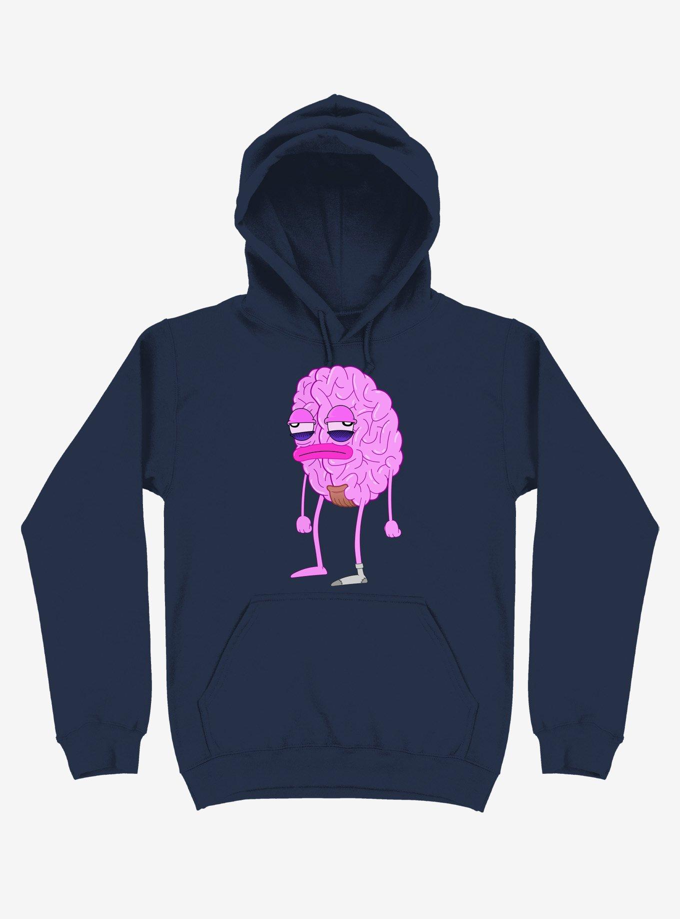 Lazy Brain Navy Blue Hoodie