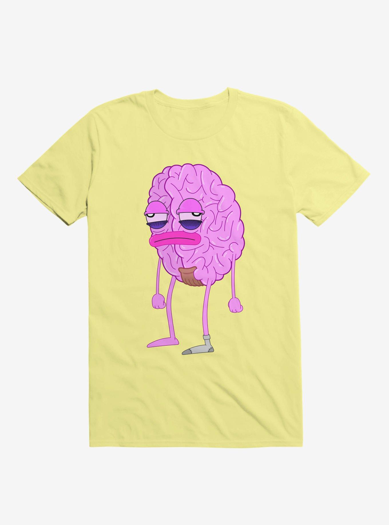 Lazy Brain Yellow T-Shirt, YELLOW, hi-res