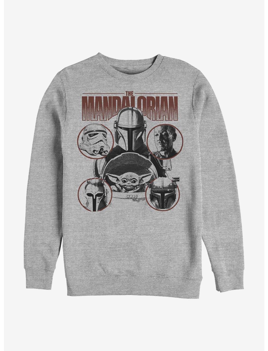 Star Wars The Mandalorian Favored Odds Crew Sweatshirt, ATH HTR, hi-res